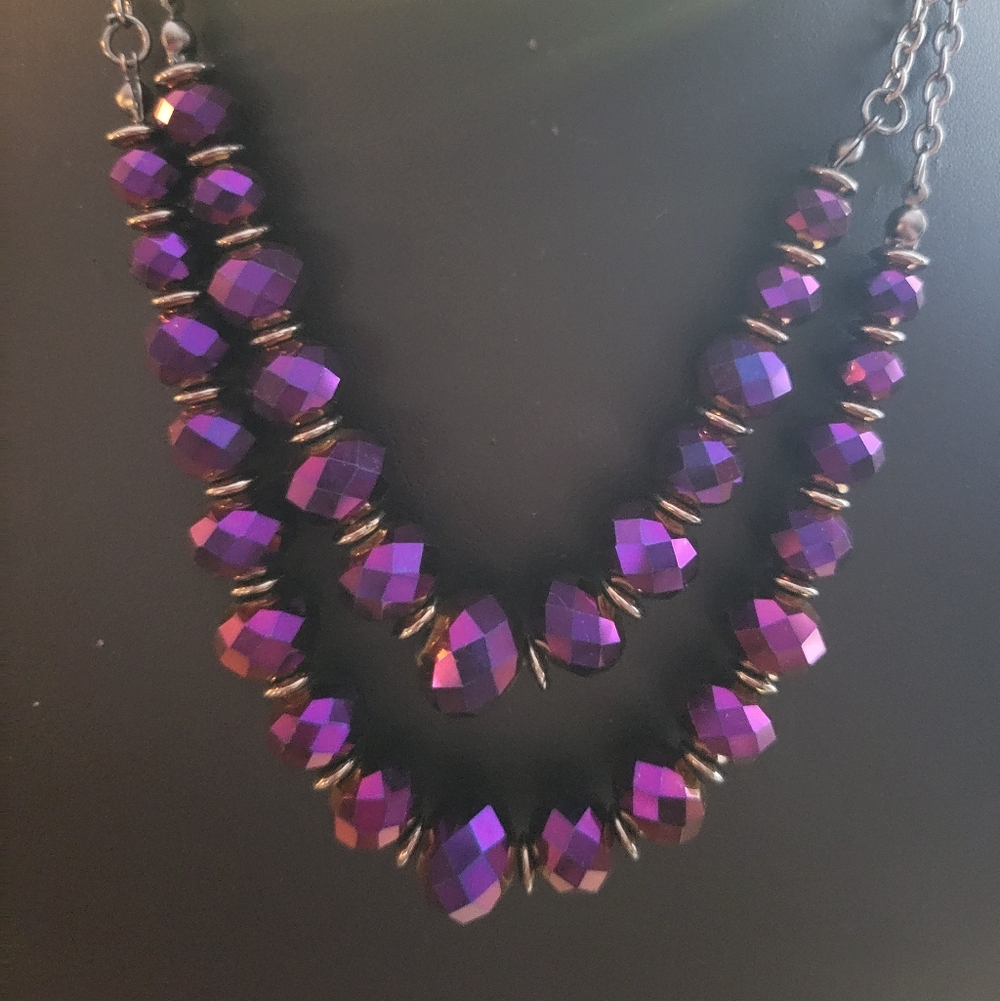 Paparazzi Elegant Purple Beaded Necklace - Picture 2 of 3